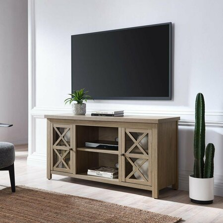 HUDSON & CANAL 55 in. Colton Rectangular TV Stand Antiqued Gray Oak TV1378